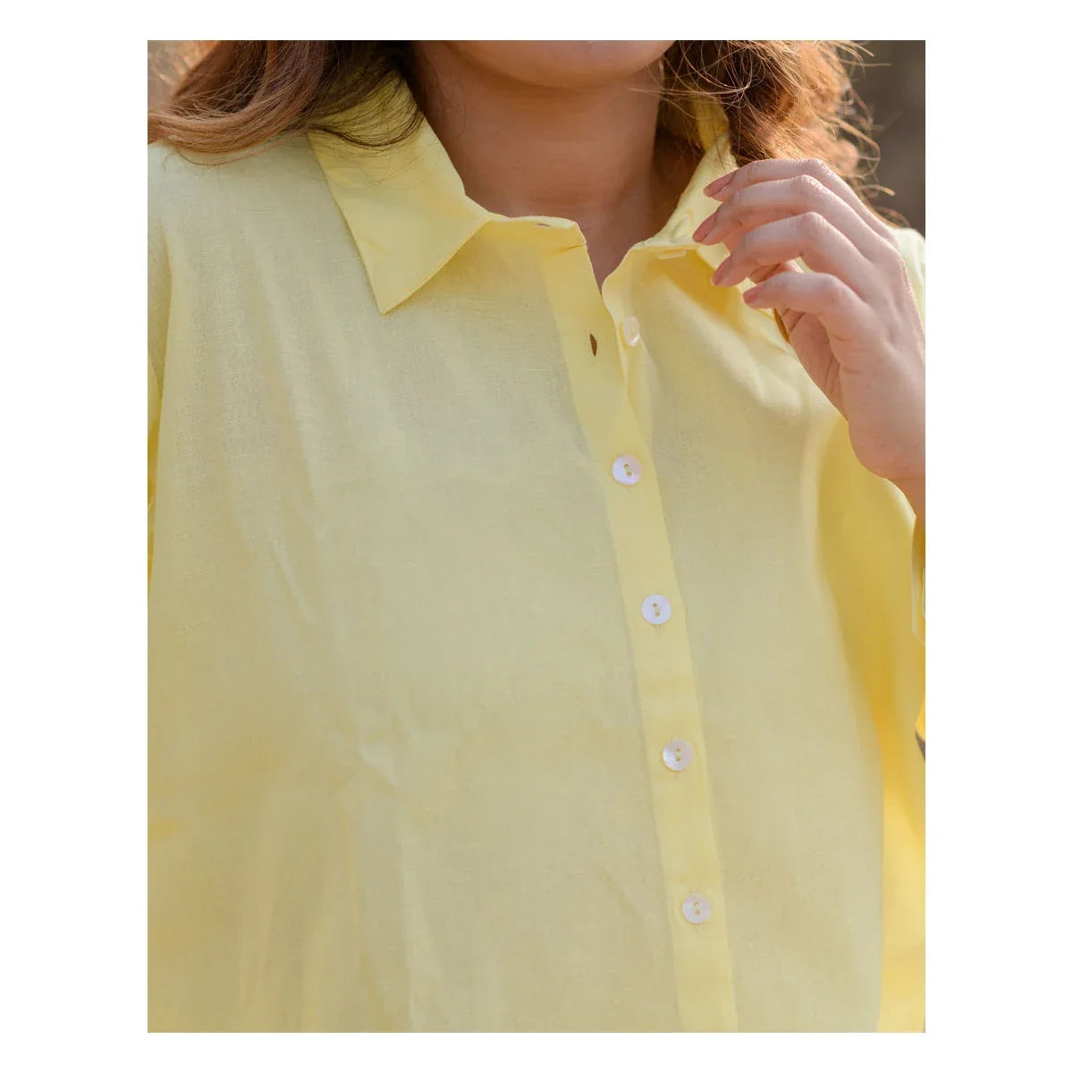 Premium Misty Yellow Shirt & Shorts Co-ord Set thumbnail 3