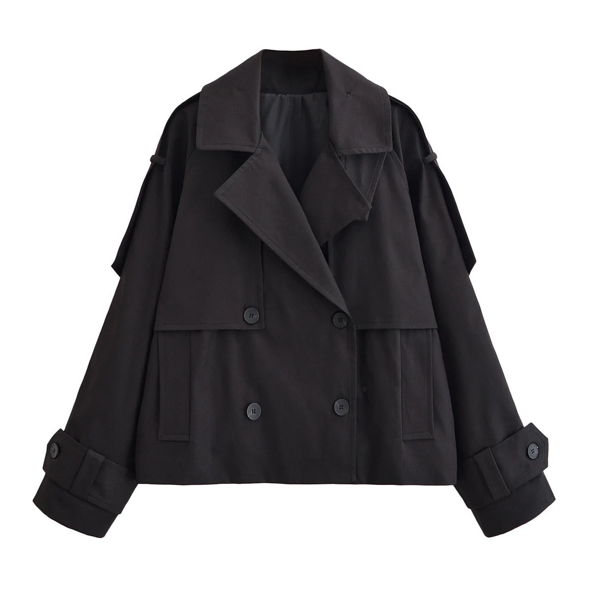 Double breasted design windbreaker thumbnail 4