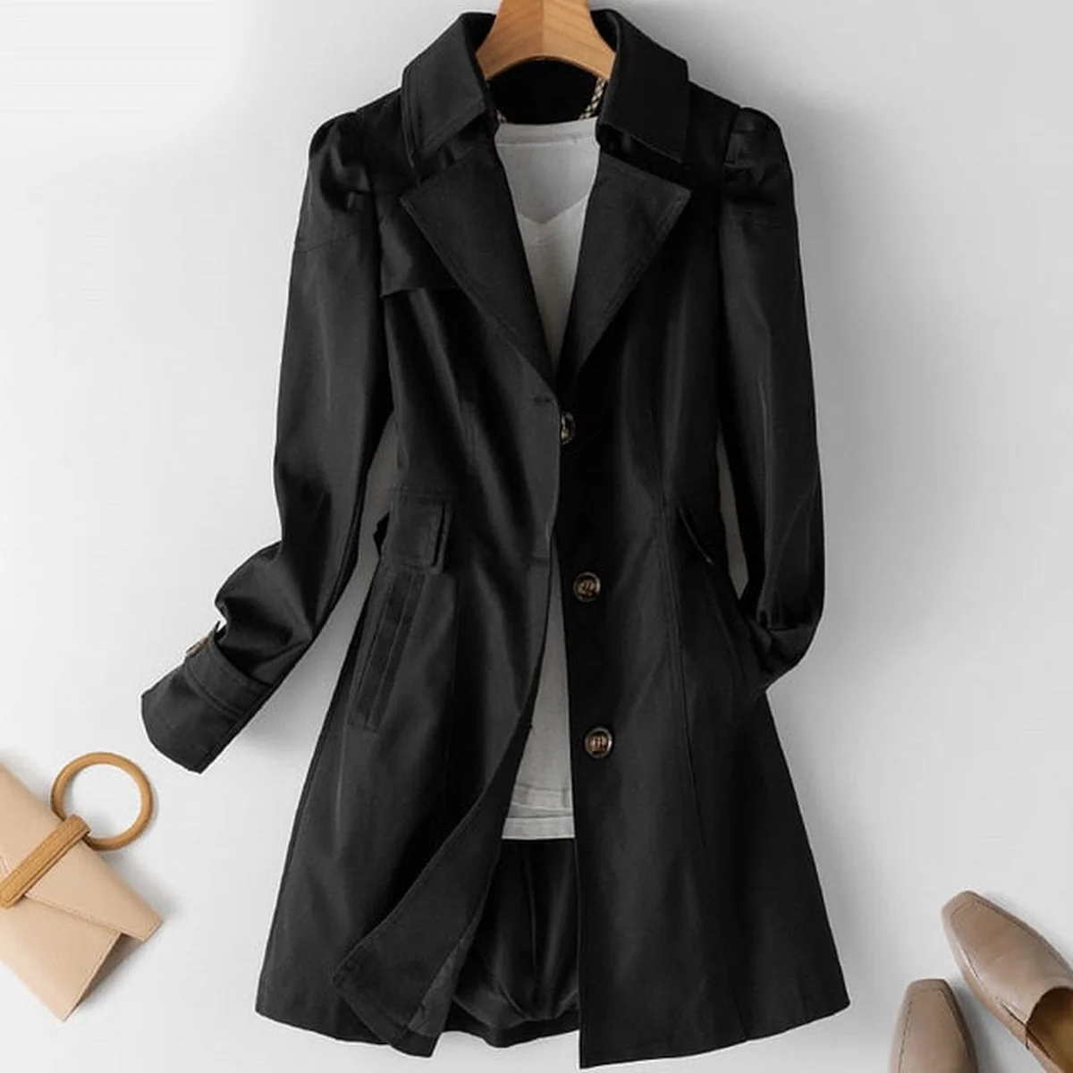 Spring Autumn Trench Coat Women Windbreakers - Image 1