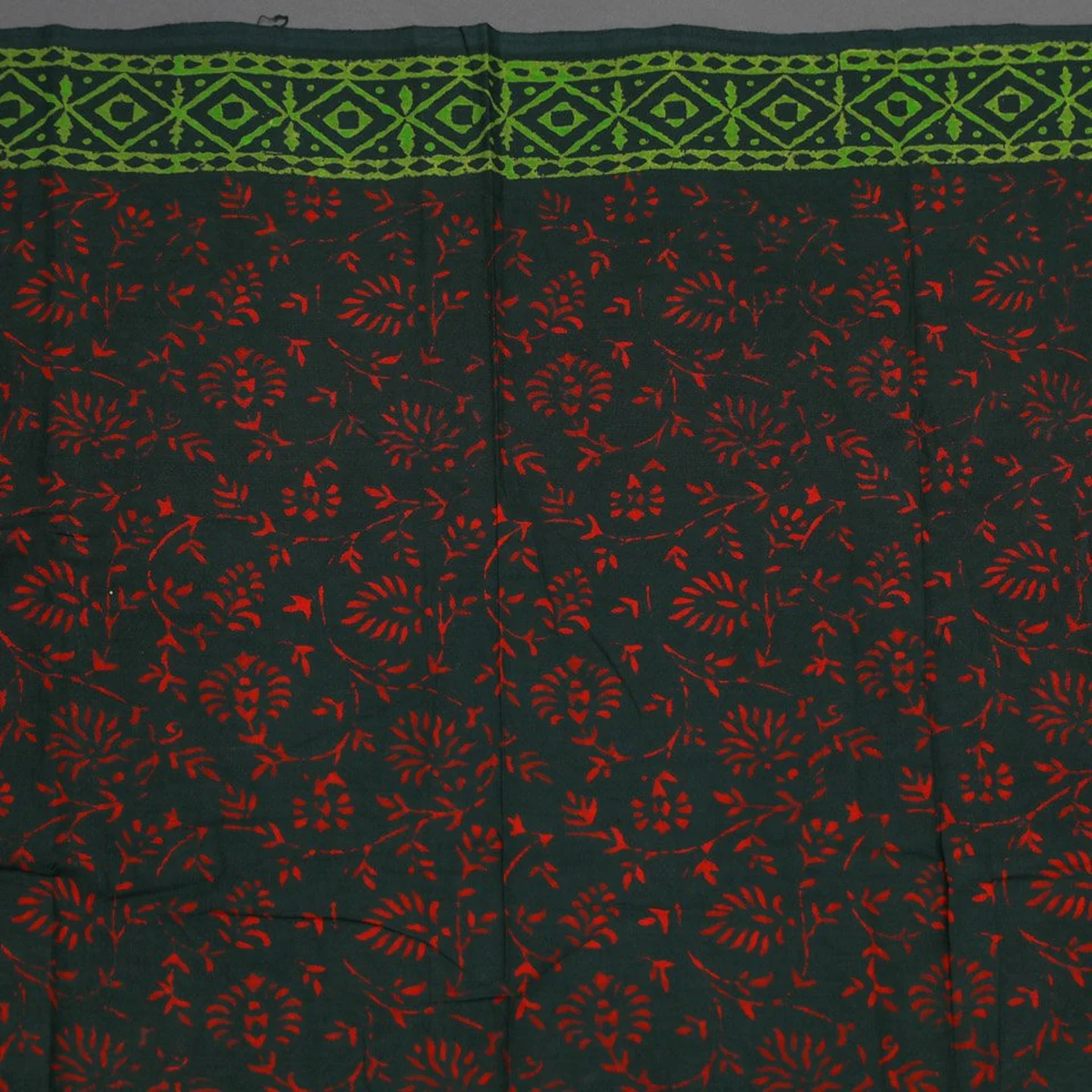 Bottle Green Zikzak Print Cotton Salwar Suit Set Material thumbnail 3