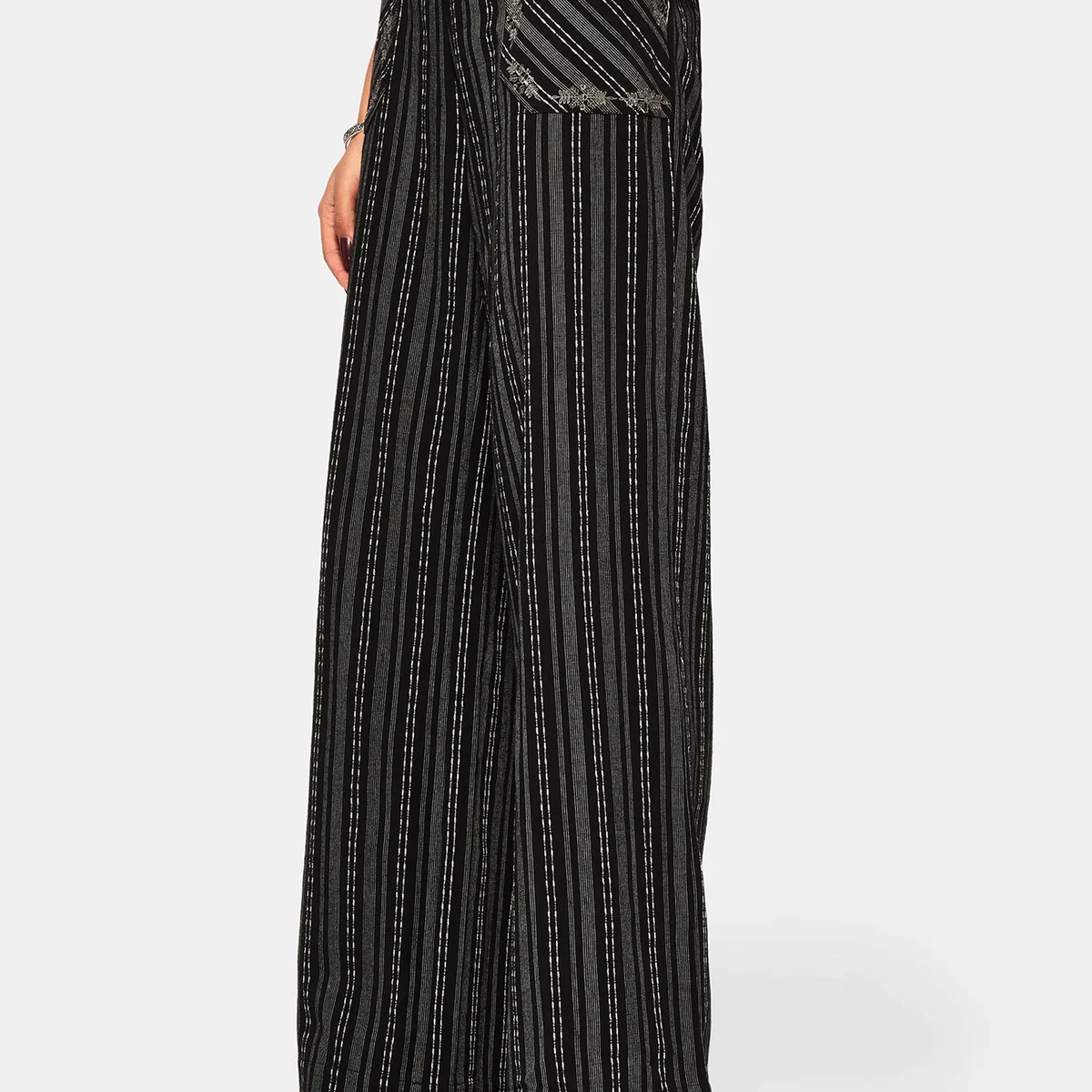 Tate Stripe Wide Leg Trousers