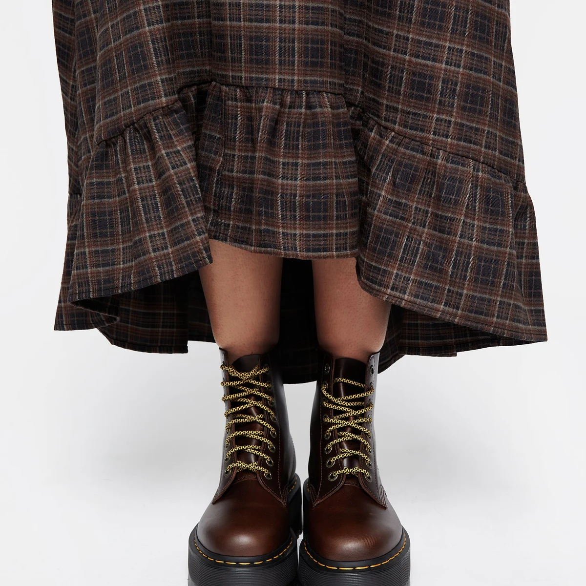 Embla Check Ruffle Maxi Skirt thumbnail 2