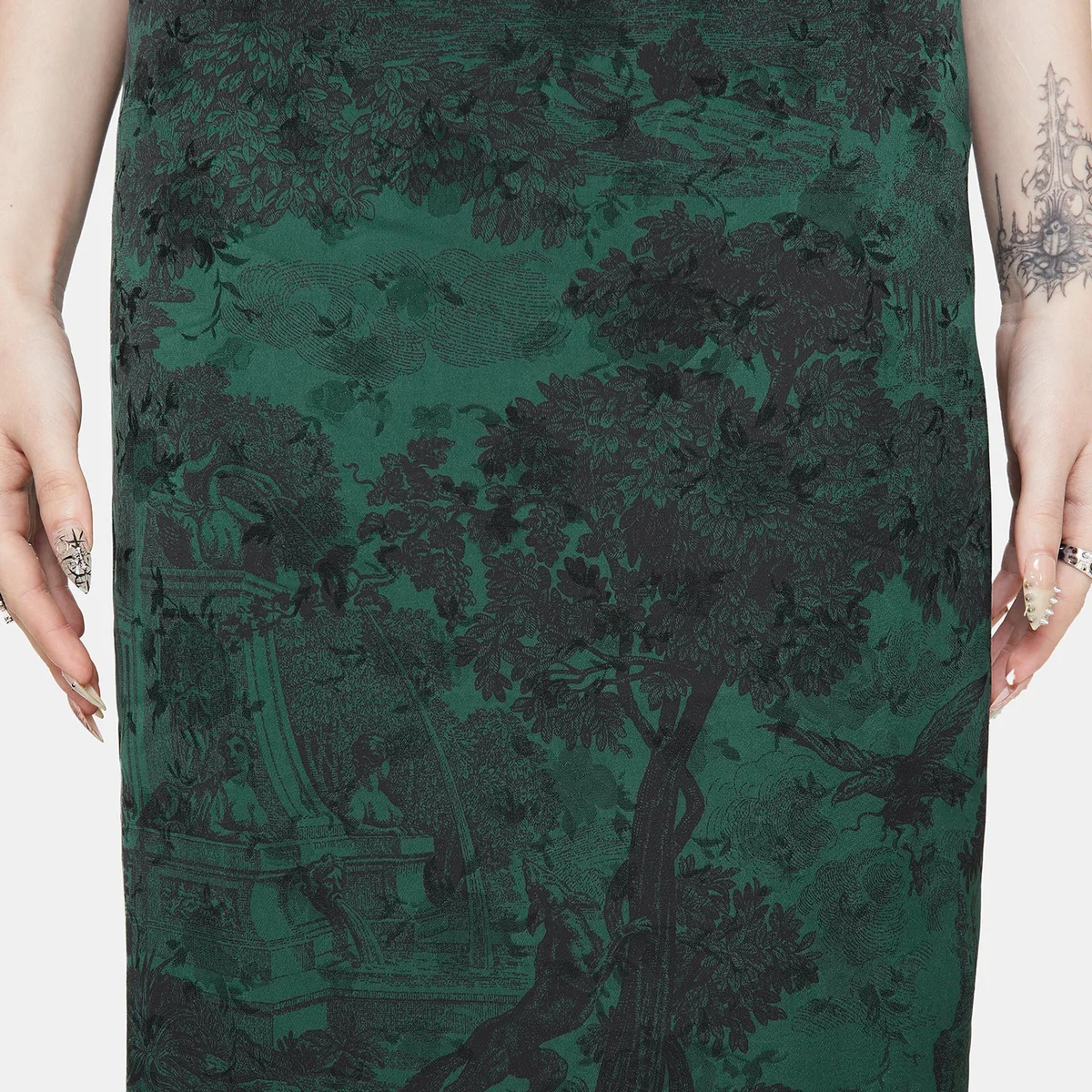 Solara Toile Print Maxi Skirt thumbnail 2