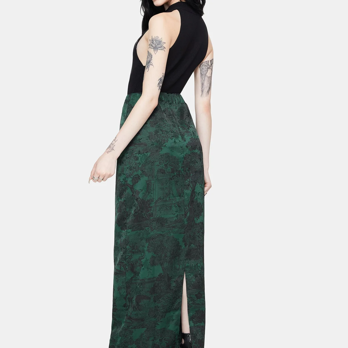 Solara Toile Print Maxi Skirt thumbnail 3