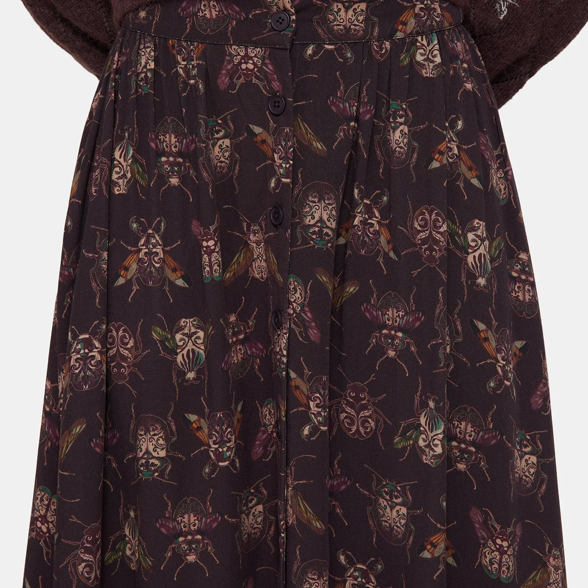 Scorn Bug Printed Midi Skirt thumbnail 2