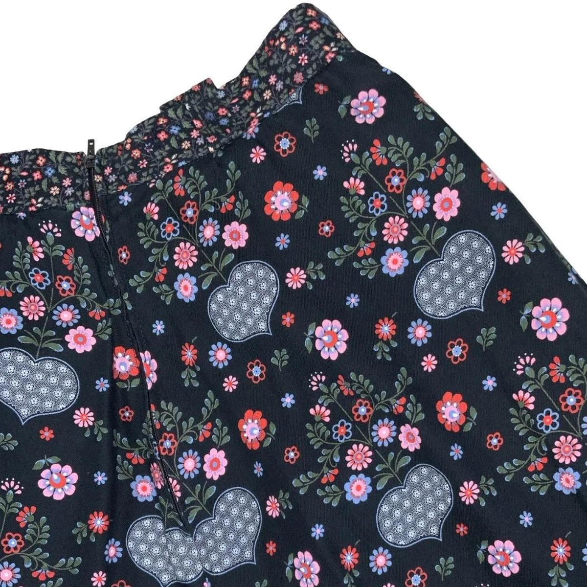 VTG 90s 'YESSICA' by C&A FLORAL BLUE PINK TIERED PRAIRIE FOLK MIDI SKIRT S 8 10 thumbnail 4