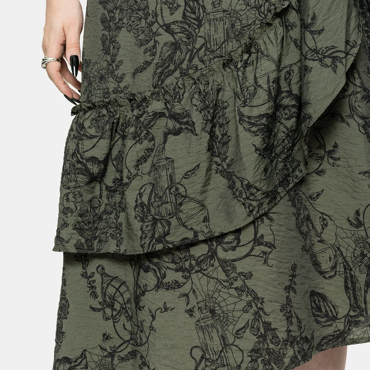 Orla Foxglove Potion Ruffle Midi Skirt thumbnail 4