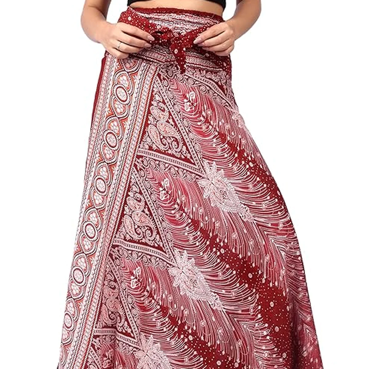 Printed Long Skirts for Women | 2-in-1 Boho Dress & Maxi Skirt for Bohemian Festivals, Vacation & Casual wear - Image 1