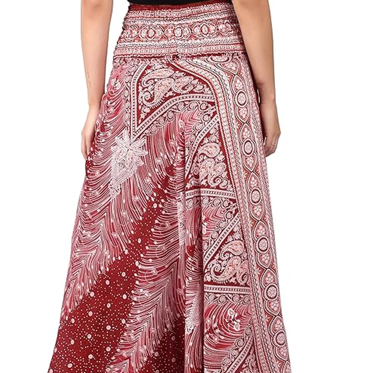 Printed Long Skirts for Women | 2-in-1 Boho Dress & Maxi Skirt for Bohemian Festivals, Vacation & Casual wear thumbnail 4