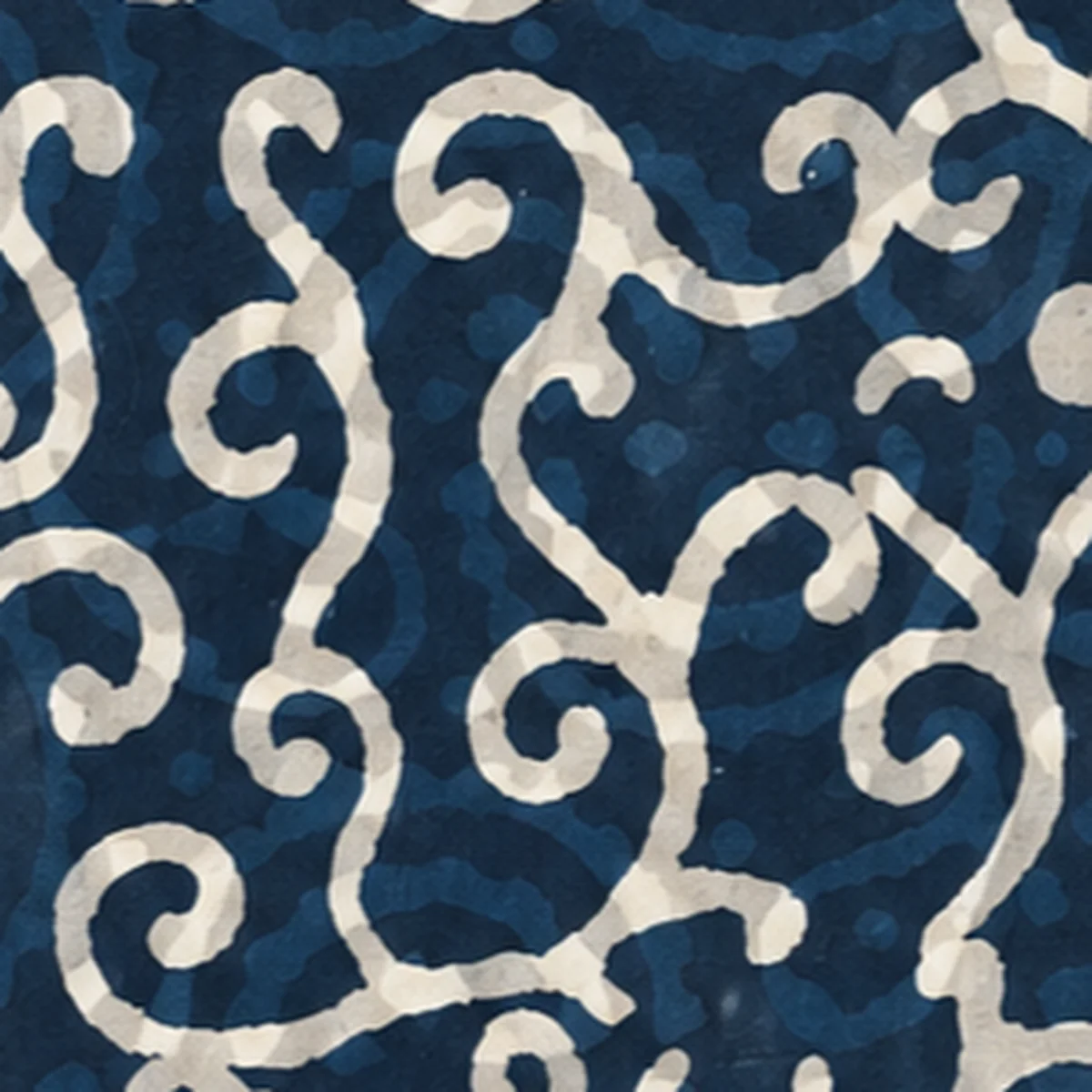 Fabric 100% Indian Cotton ~ Indigo Impressions thumbnail 4