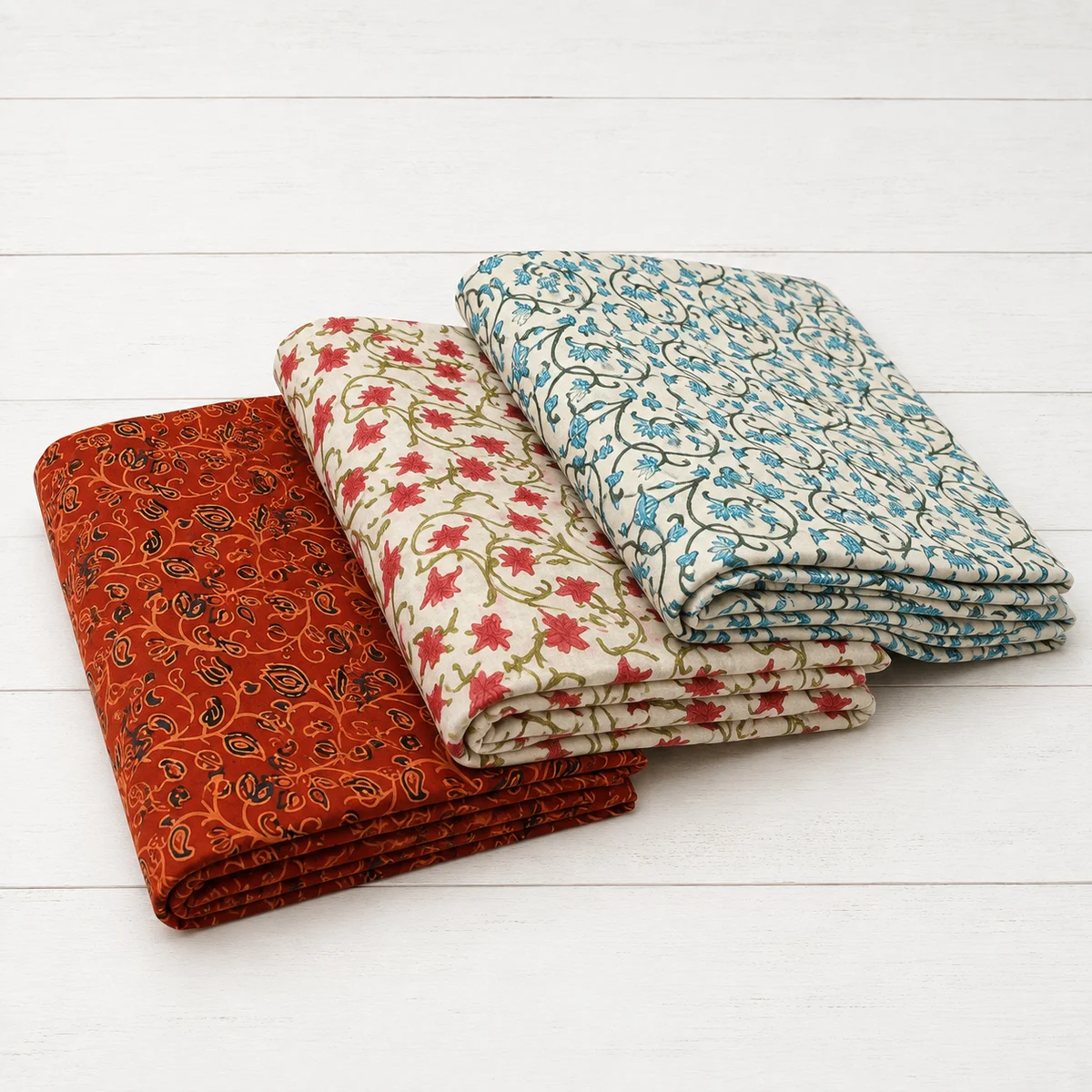 Fabric 100% Indian Cotton ~ Wandering Vines - Image 1