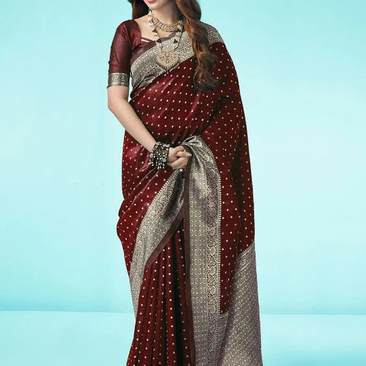 Ethnic Motifs Zari Art Silk Banarasi Saree thumbnail 3