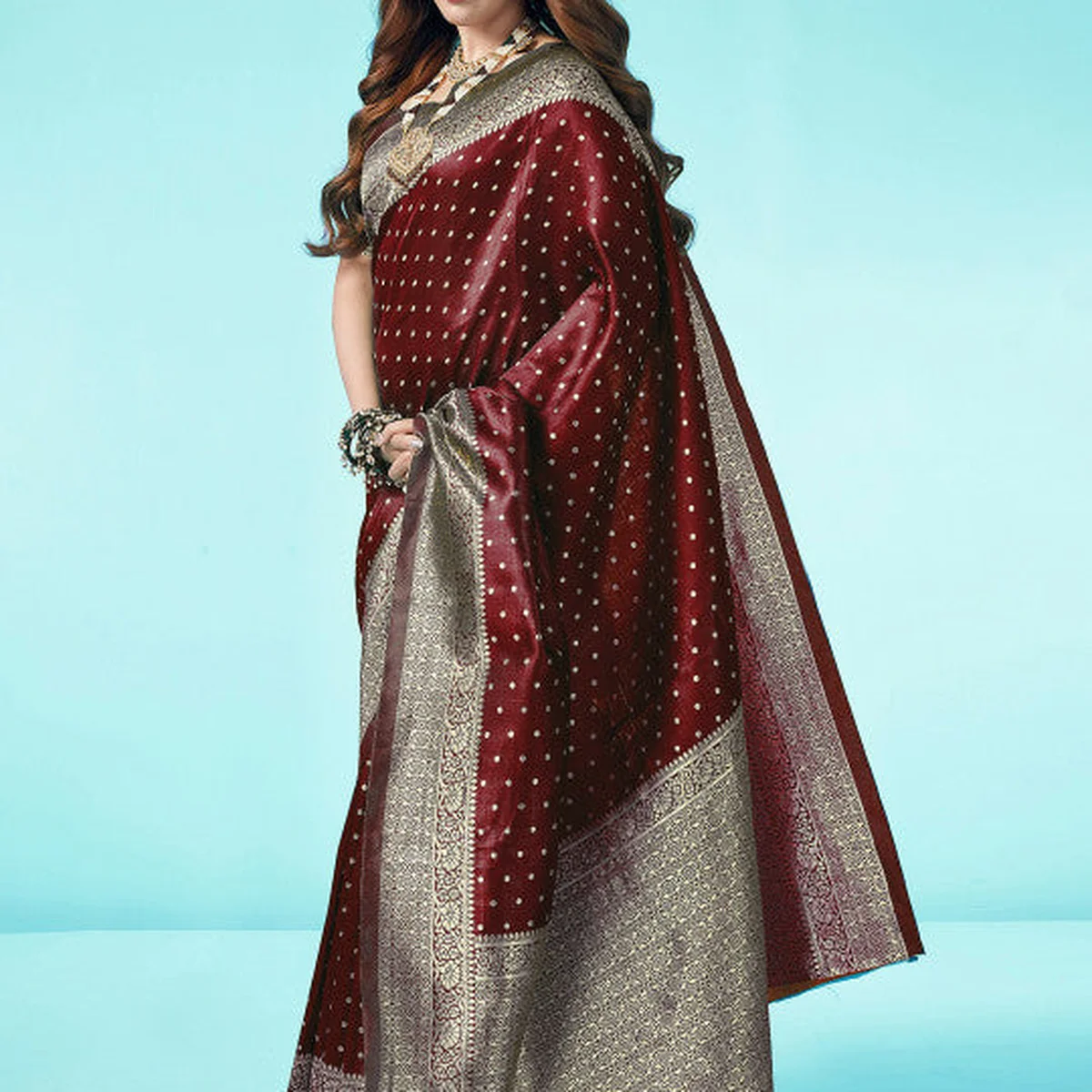 Ethnic Motifs Zari Art Silk Banarasi Saree thumbnail 4