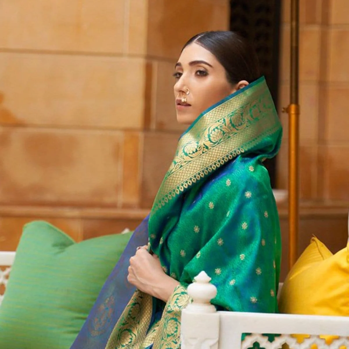 Castleton Green Banarasi Saree thumbnail 3