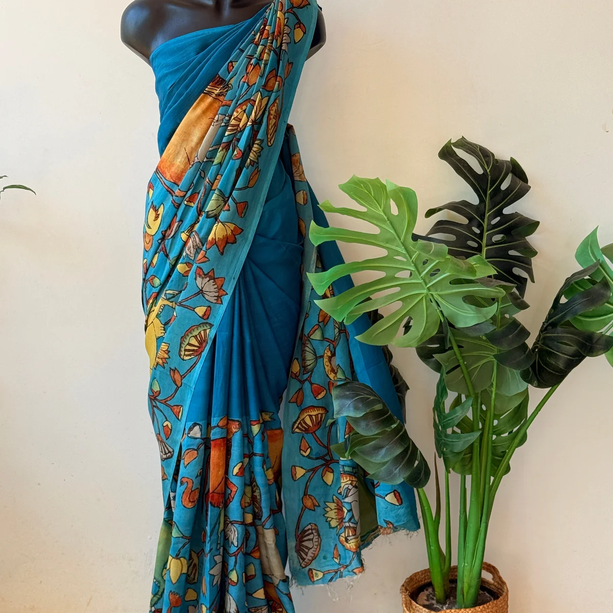 Pen kalamkari assam silk saree - Image 1
