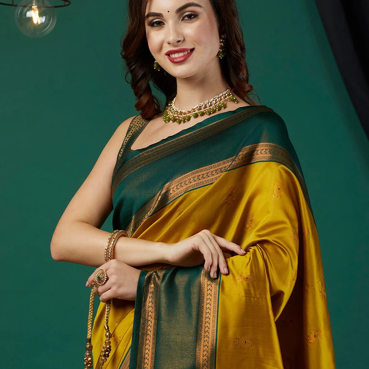 Banarasi Silk Saree With Blouse Piece - Image 1