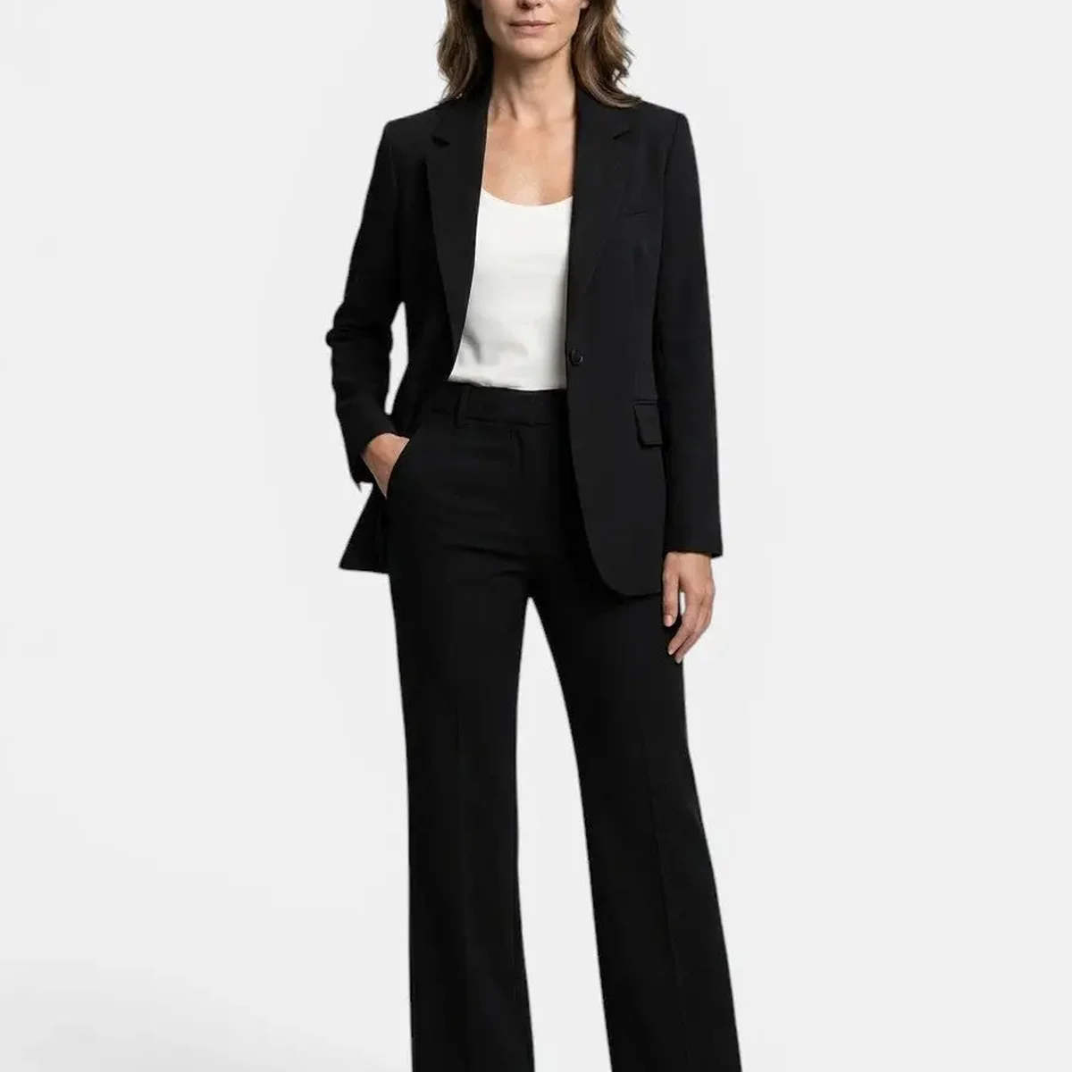 Women's Tailored Blazer and Trousers Suit | Elegant All-Season Two-Piece Set thumbnail 2