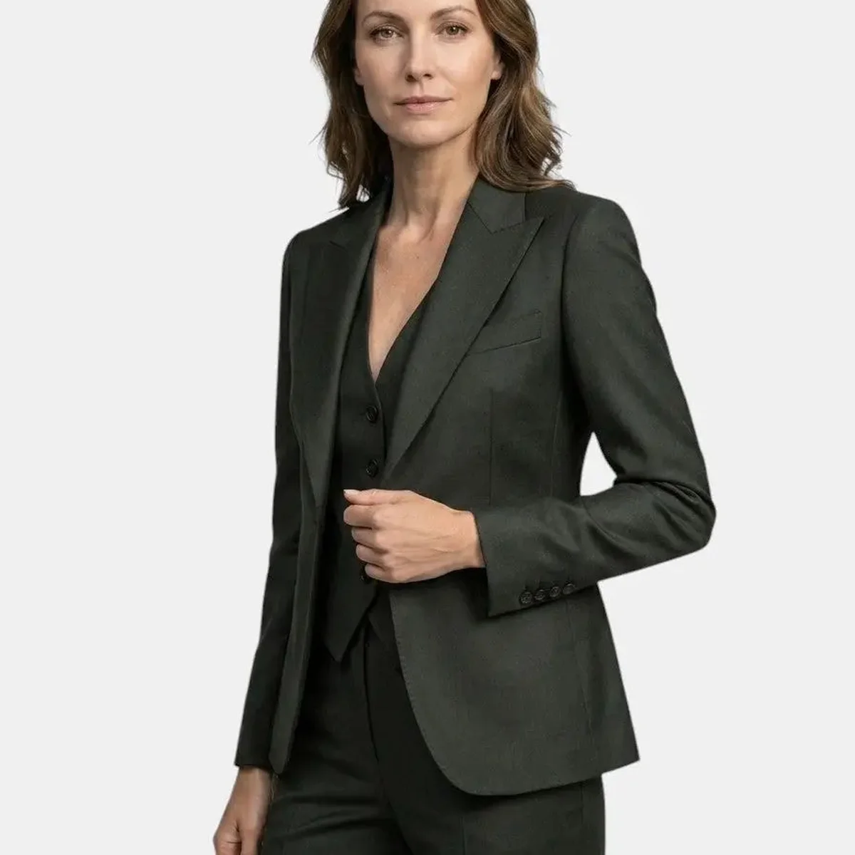 Women's Elegant Three-Piece Suit | Tailored Blazer, Vest & Slim-Fit Trousers | All-Season Stylish Outfit thumbnail 3