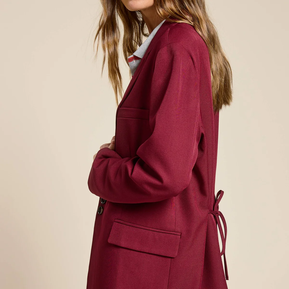 Adjustable Tie Back Blazer Jacket thumbnail 2