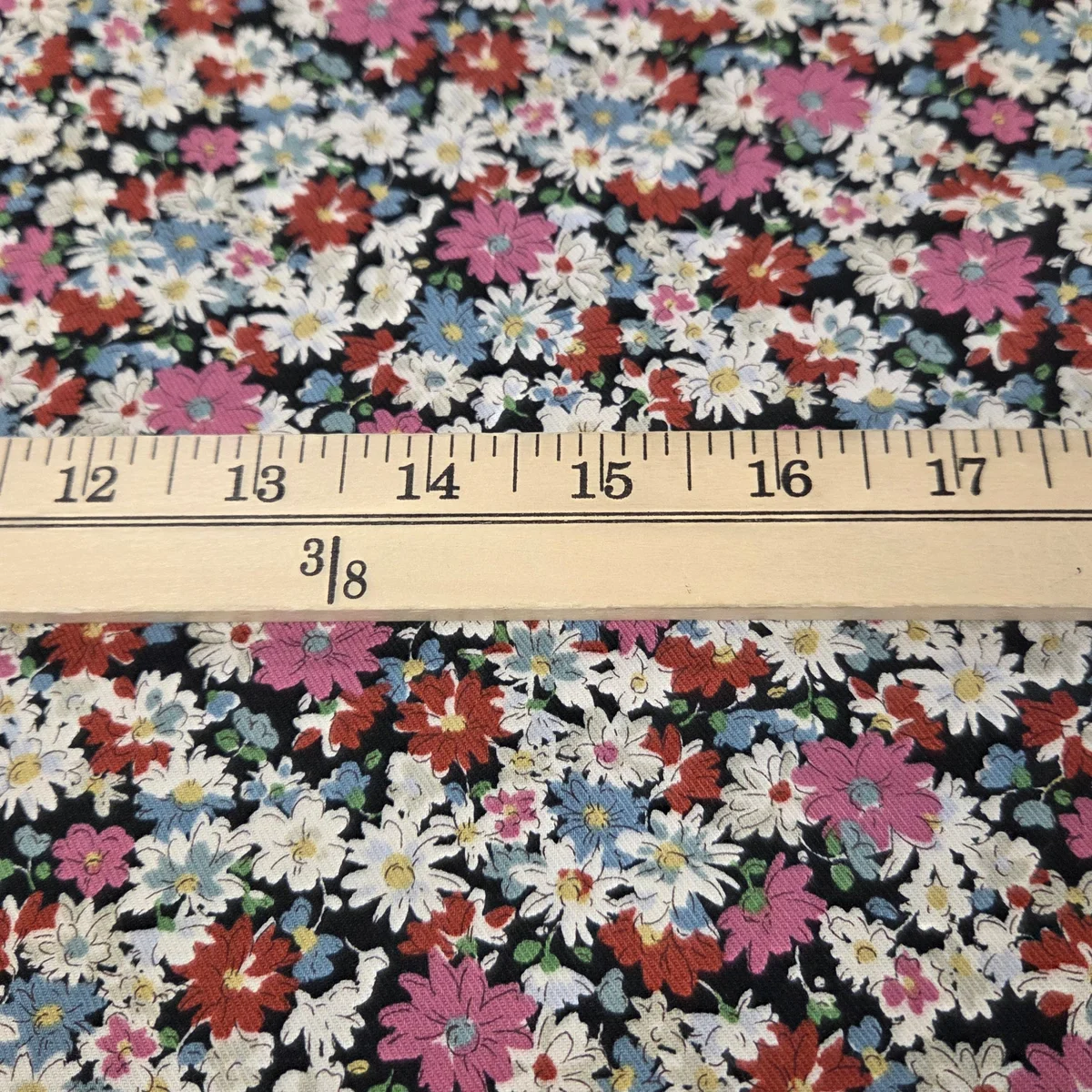 Japan Fabrics: Pink Scattered Floral Cotton Sheeting Twill Woven- by the yard thumbnail 2