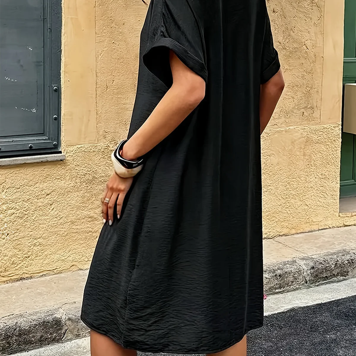 Casual Daily 100% Cotton Straight Cut Dress