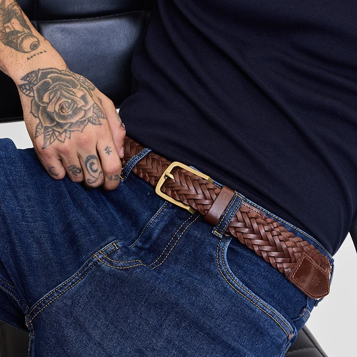 Braided Brown Belt