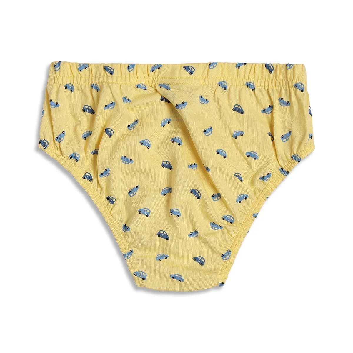 Baby Boys Printed & Solid Cotton Innerwear Briefs Pack of 3, Yellow, Orange and Light Green thumbnail 3