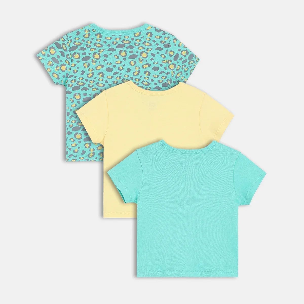 Baby Boys Pack of 3 Cotton Printed Front Open Vest, Blue & Yellow thumbnail 2