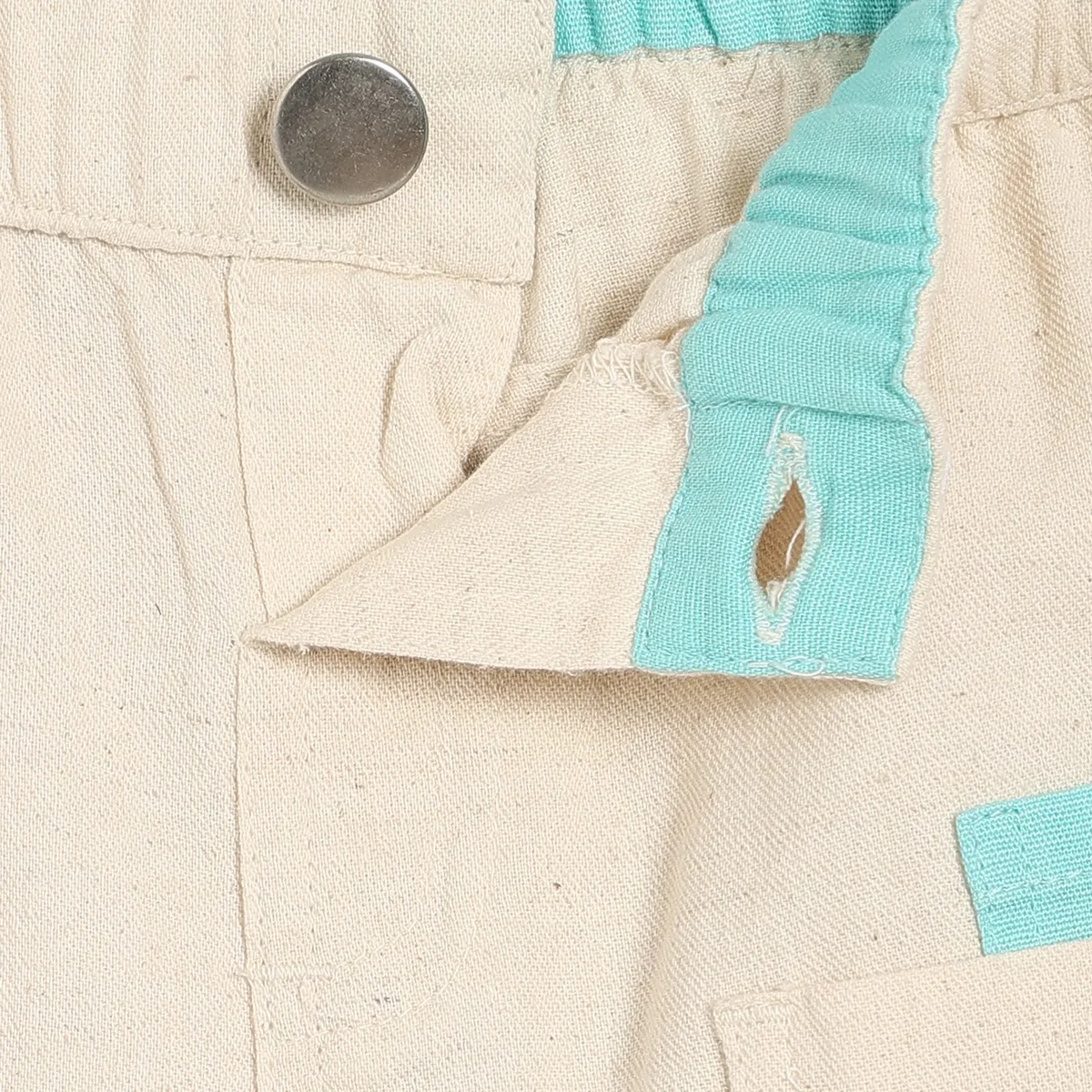 Baby Boys Patch work Shorts, Beige thumbnail 3