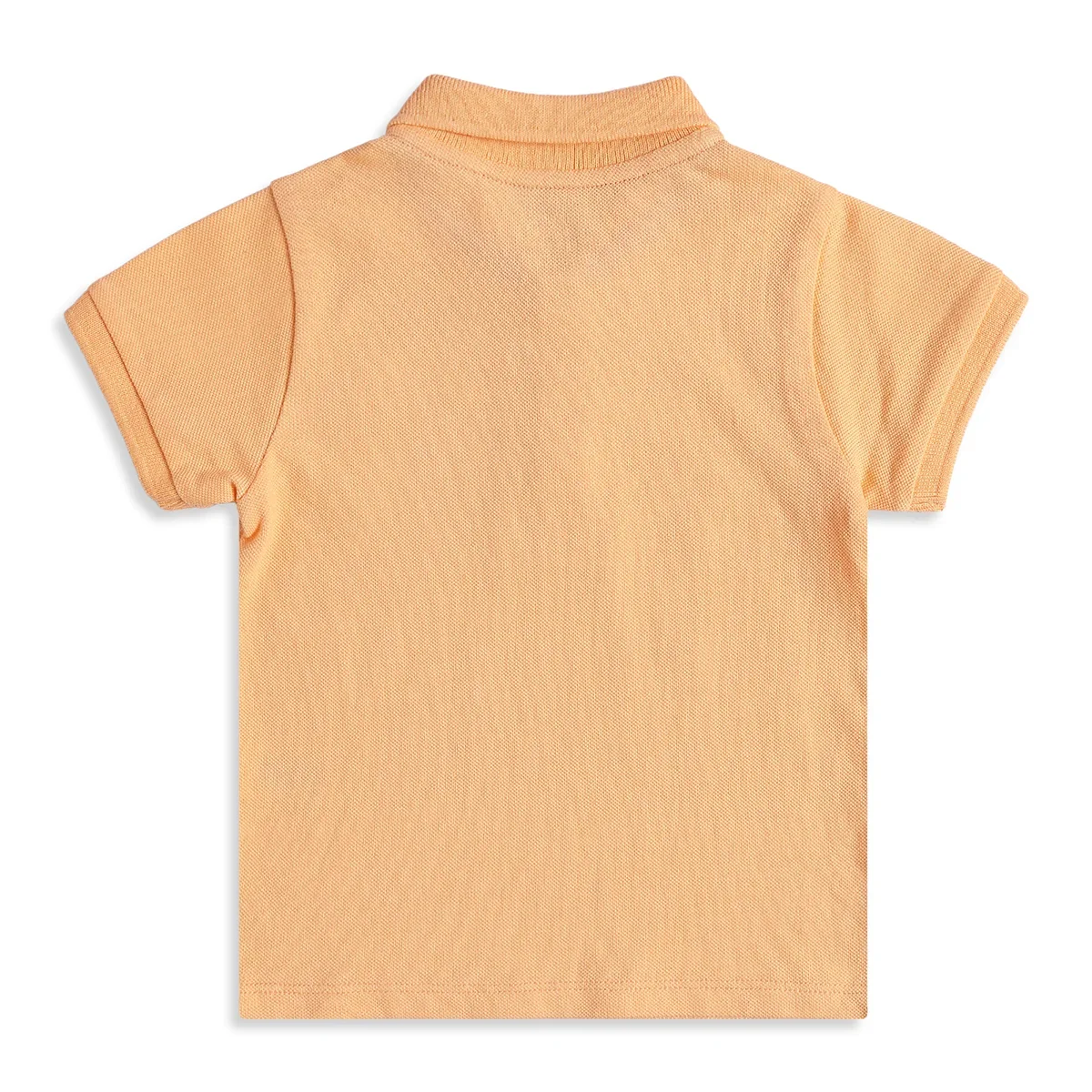Baby Boys Peach Cotton Polo Neck Regular Fit T-Shirt thumbnail 1