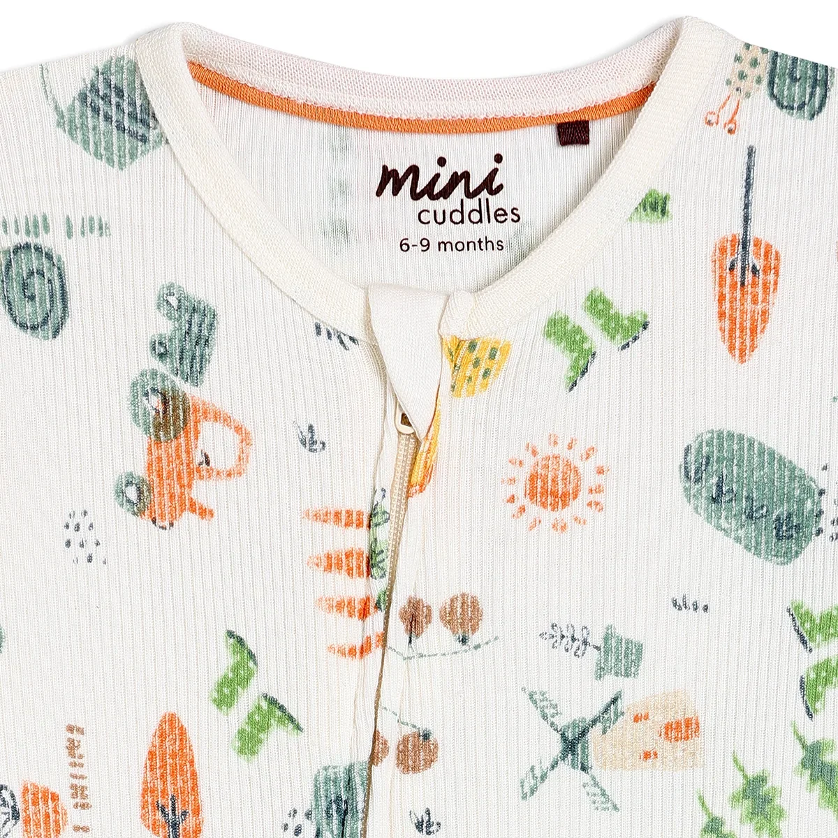 Baby Boys Plantopia Printed Romper, White thumbnail 2