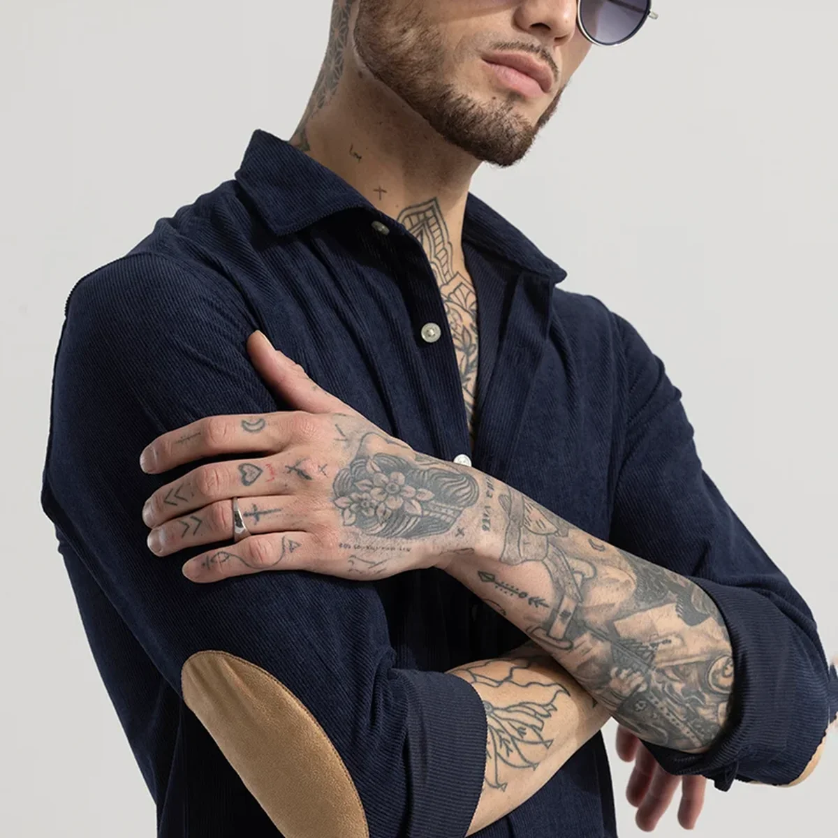 PatchPro Navy Corduroy Shirt