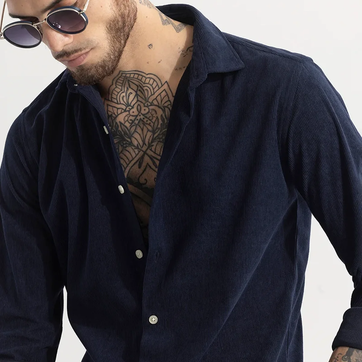 PatchPro Navy Corduroy Shirt thumbnail 3