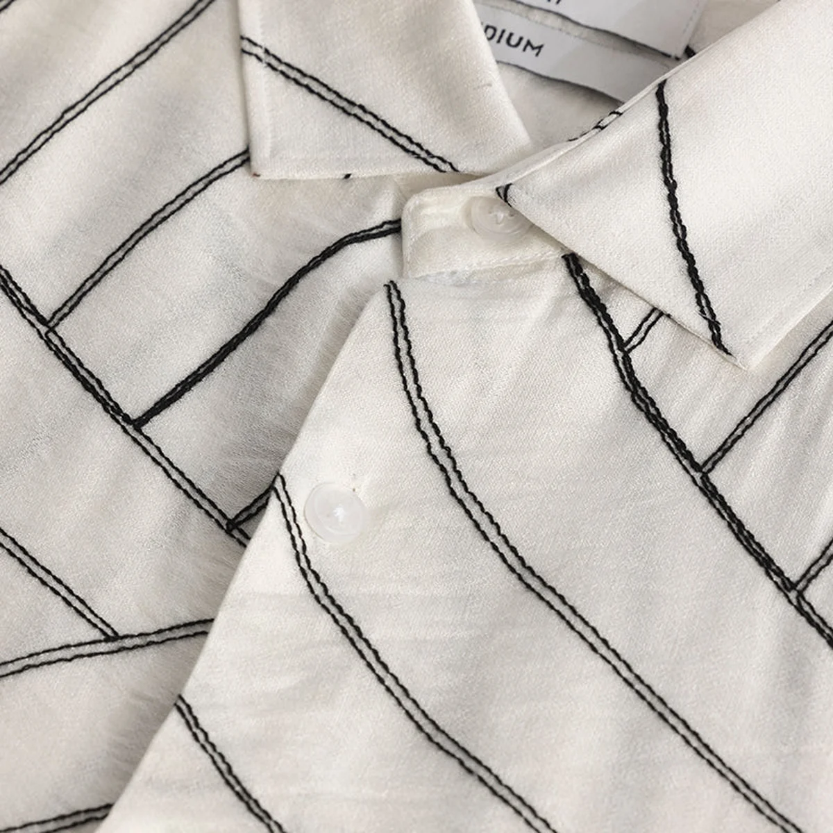 Scribline White Embroidered Shirt thumbnail 1