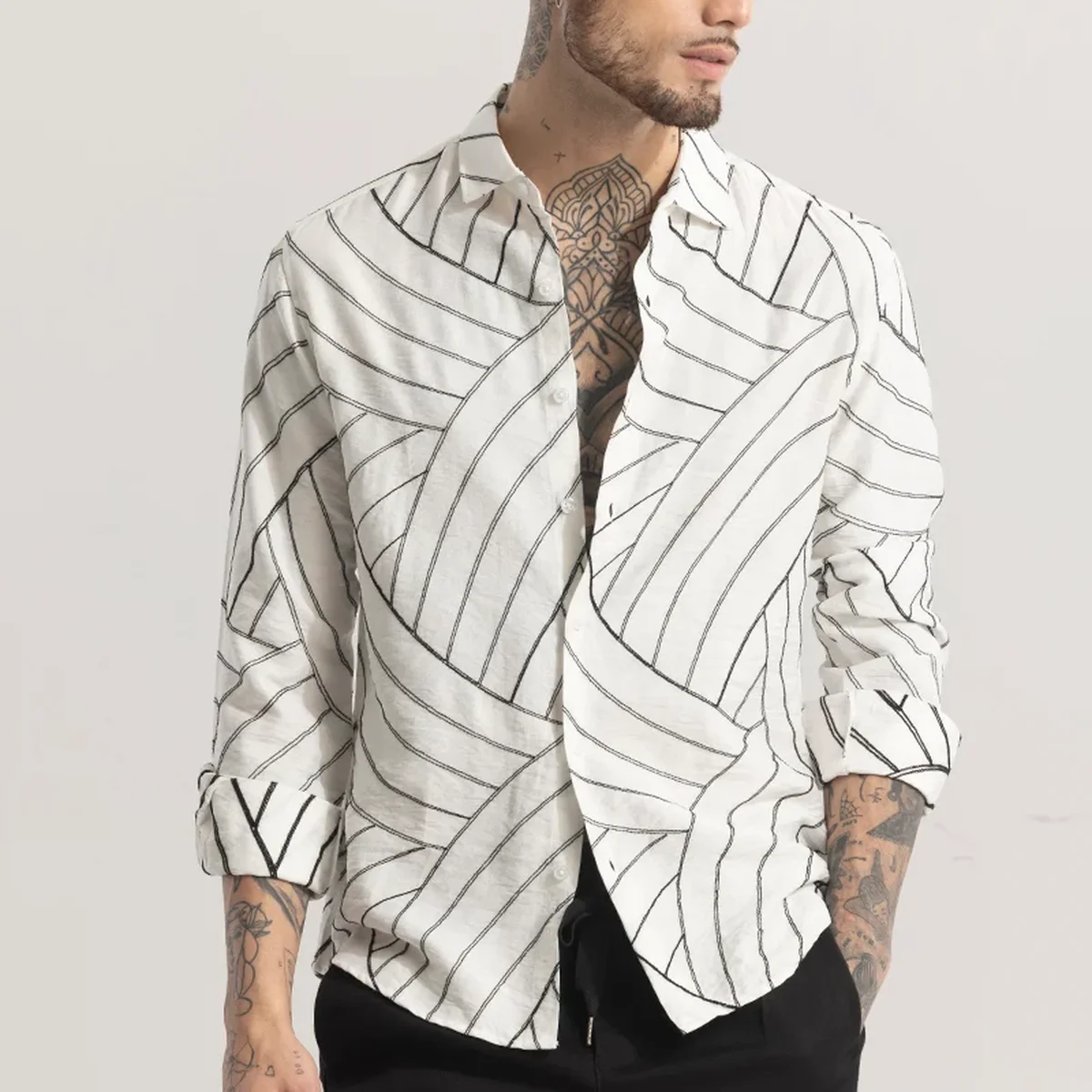 Scribline White Embroidered Shirt thumbnail 3