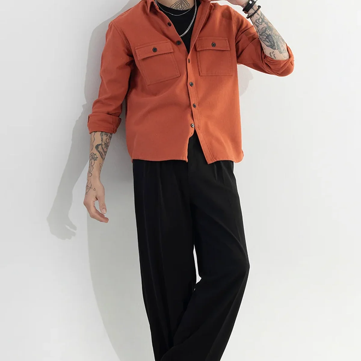 Overflap Orange Overshirt thumbnail 2