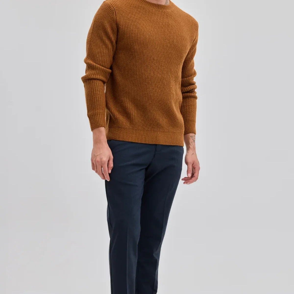 Brown Fisherman Knit Sweater thumbnail 3