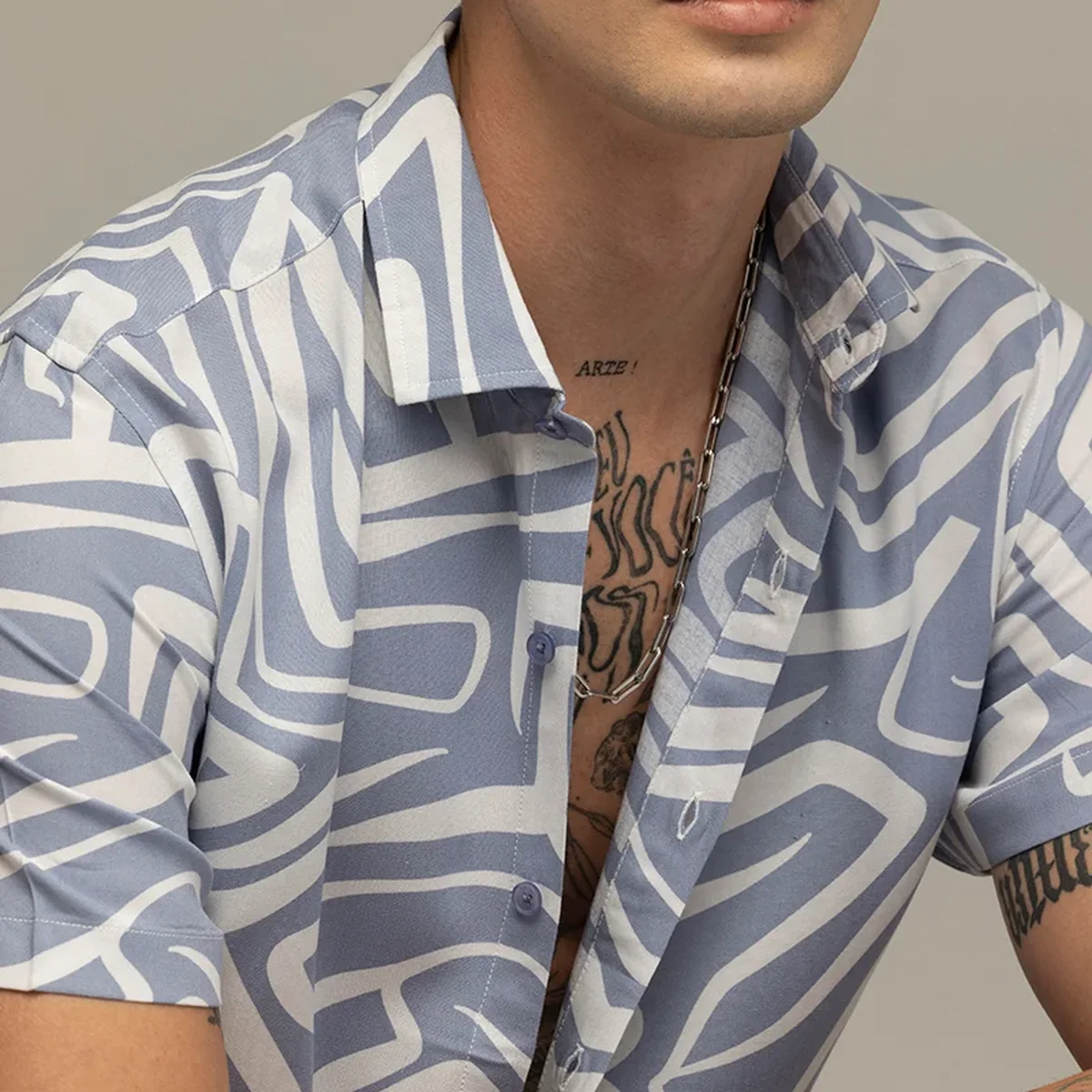 Maze Line Blue Shirt thumbnail 2