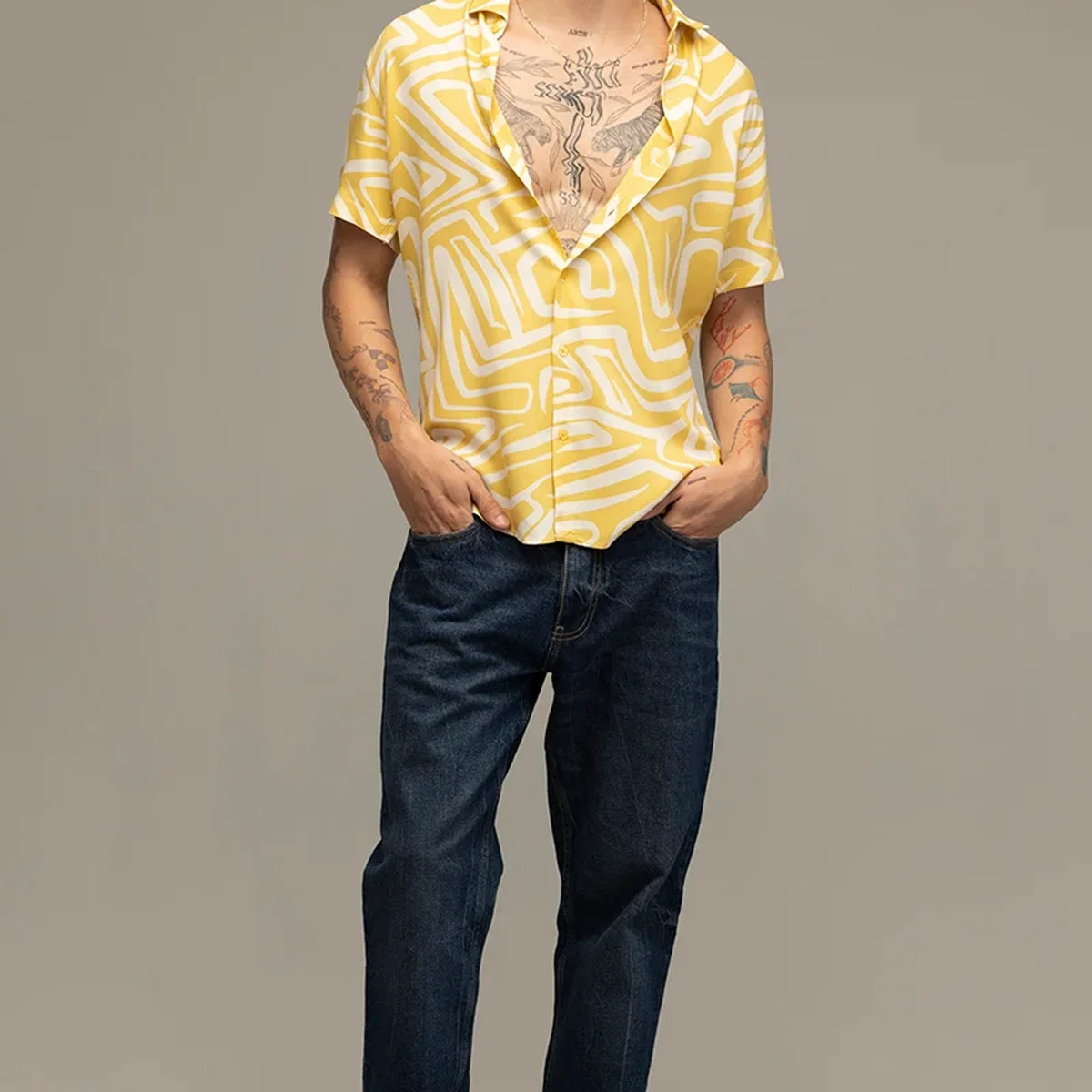 Maze Line Yellow Shirt thumbnail 2