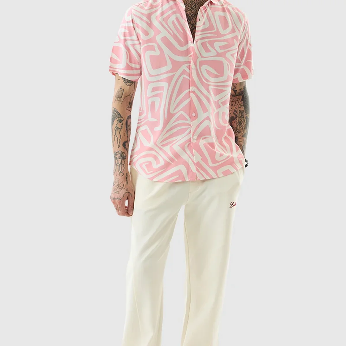 Maze Line Pink Shirt thumbnail 2