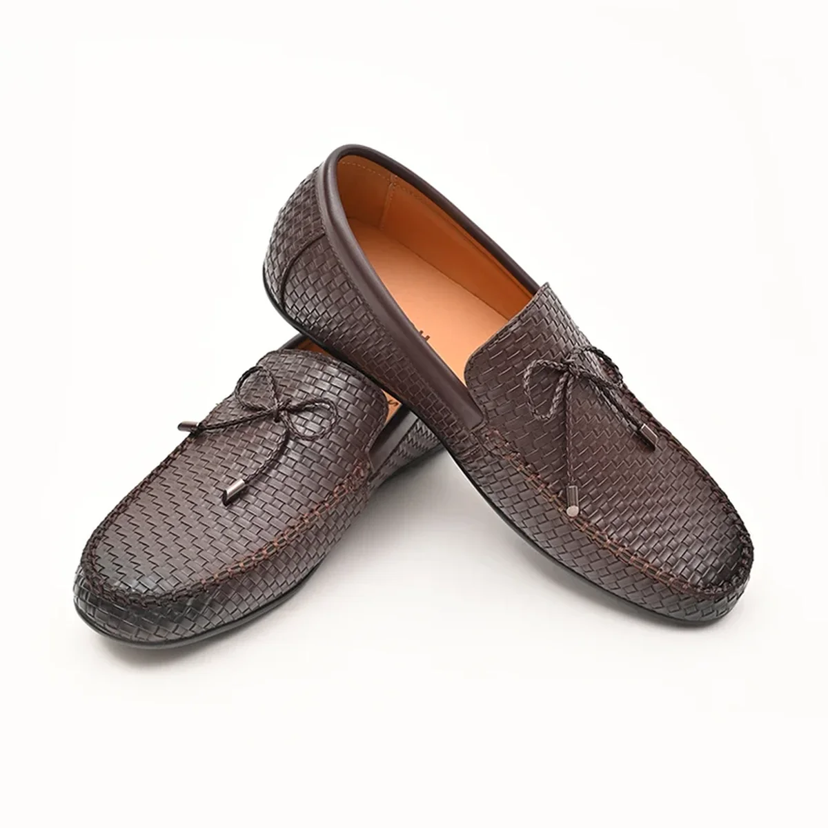 Brown Textured Loafers thumbnail 2