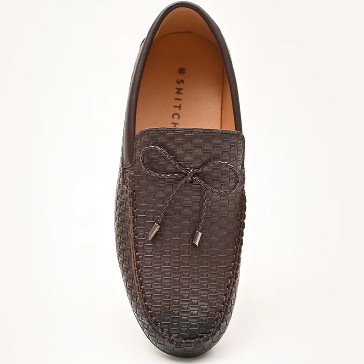 Brown Textured Loafers thumbnail 3