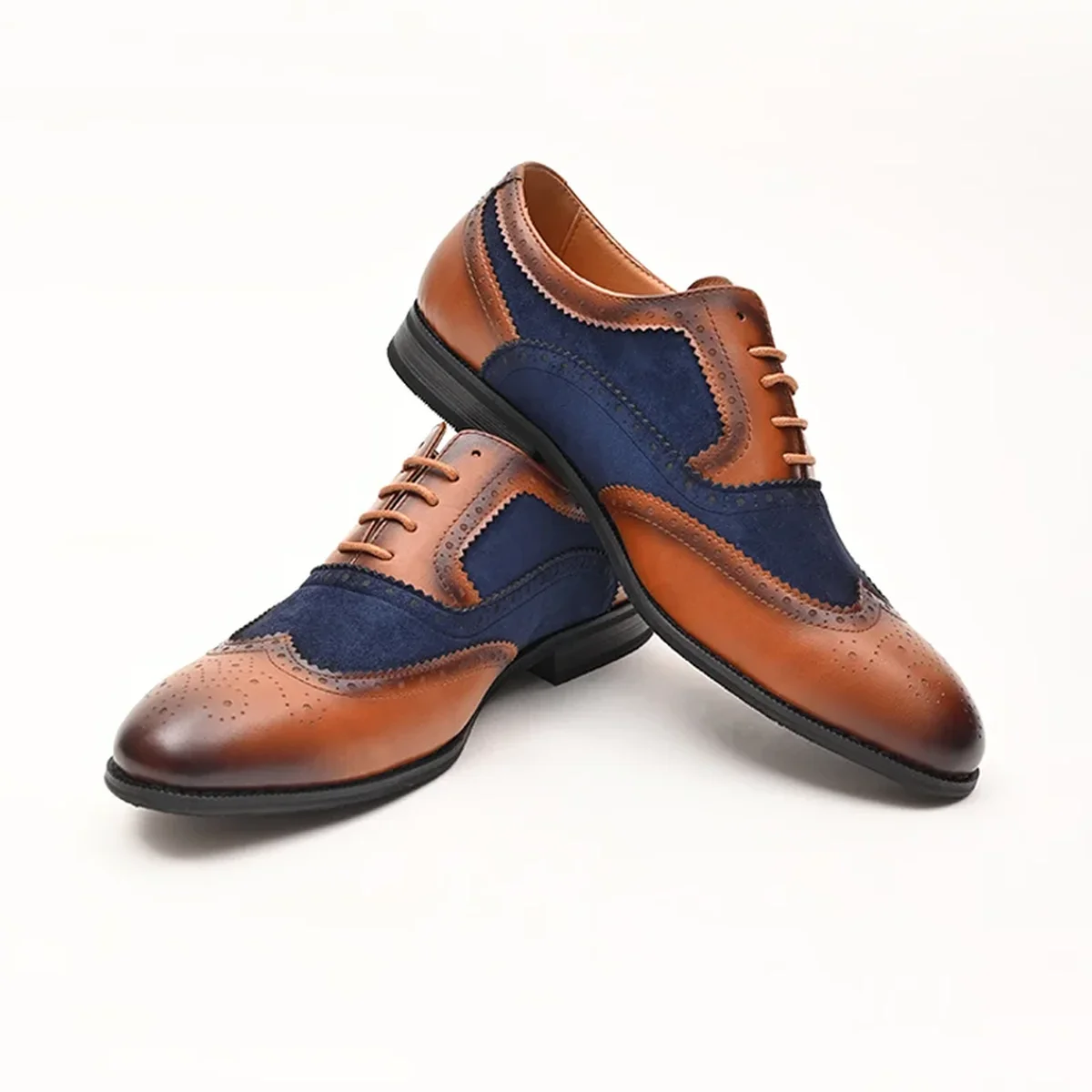 Brown Textured Oxford Shoes thumbnail 3