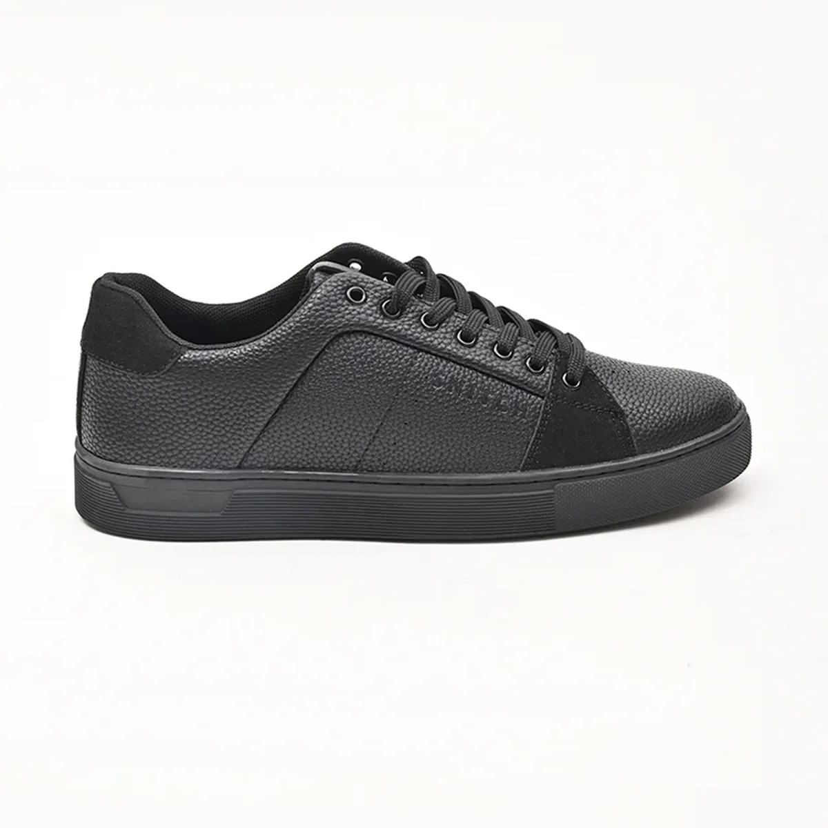 Black Textured Sneakers