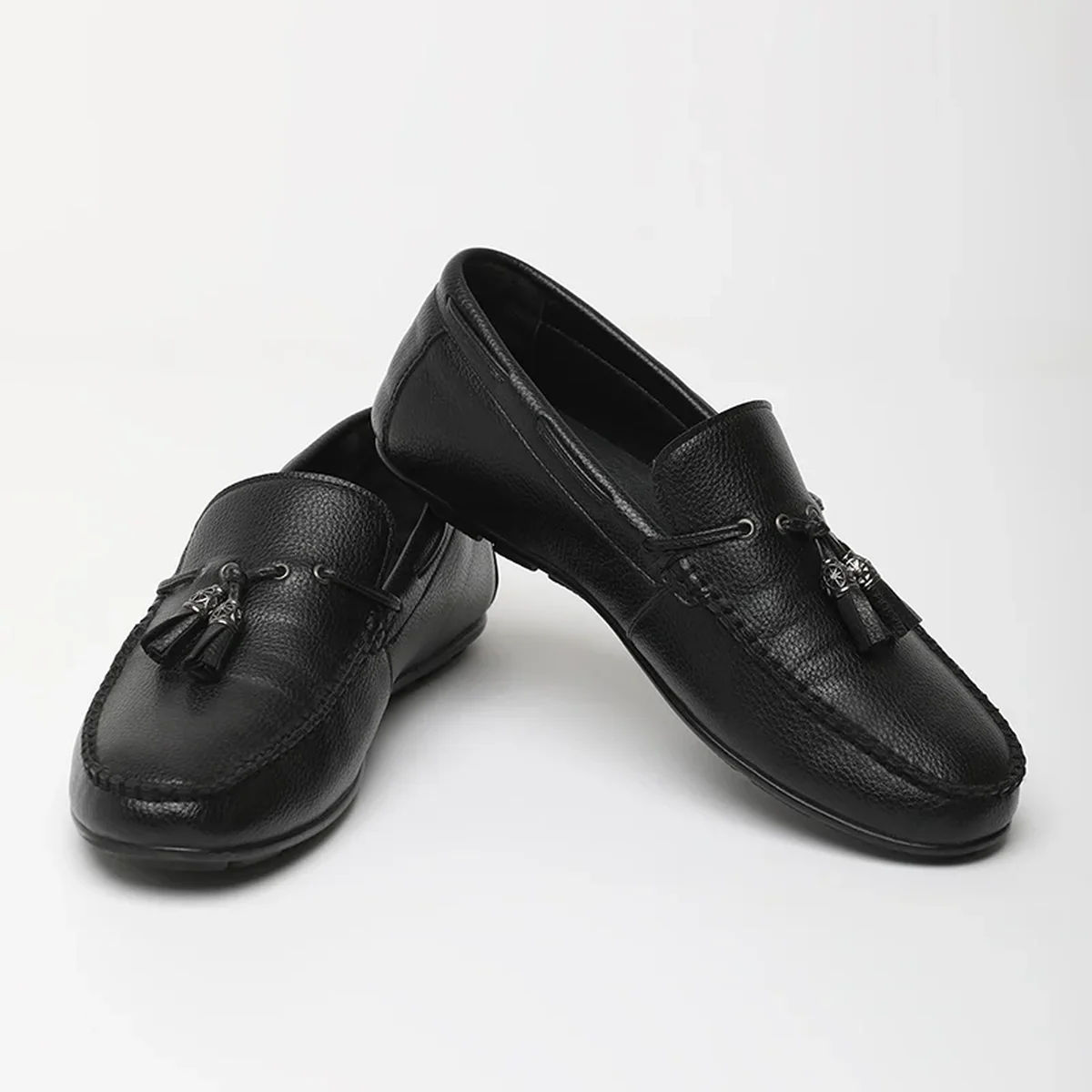 Black Textured Loafers thumbnail 2