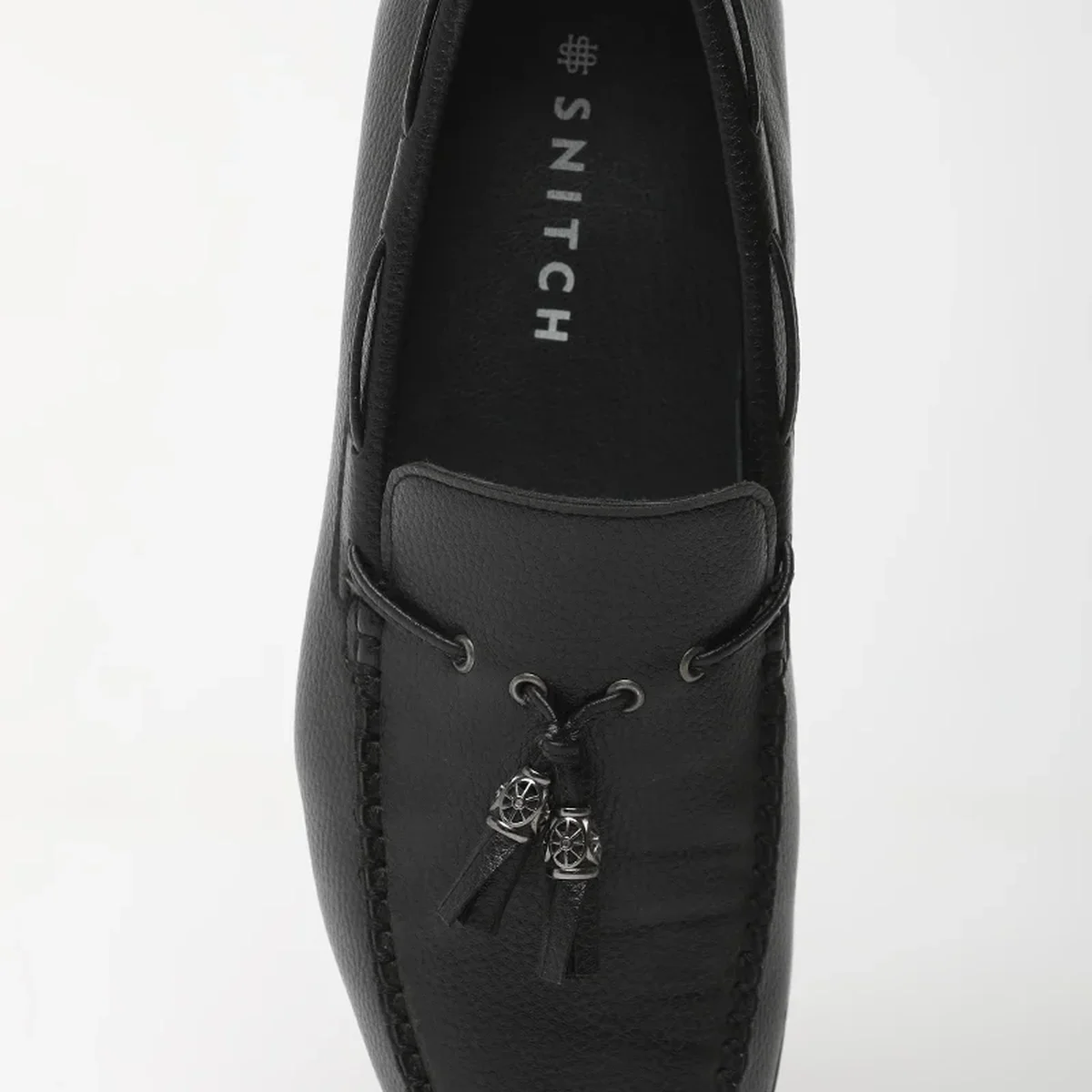 Black Textured Loafers thumbnail 3