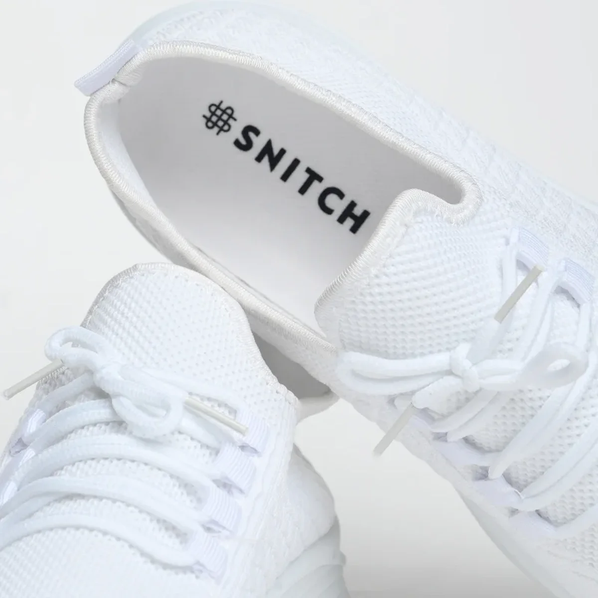 White Textured Knit Shoes thumbnail 3