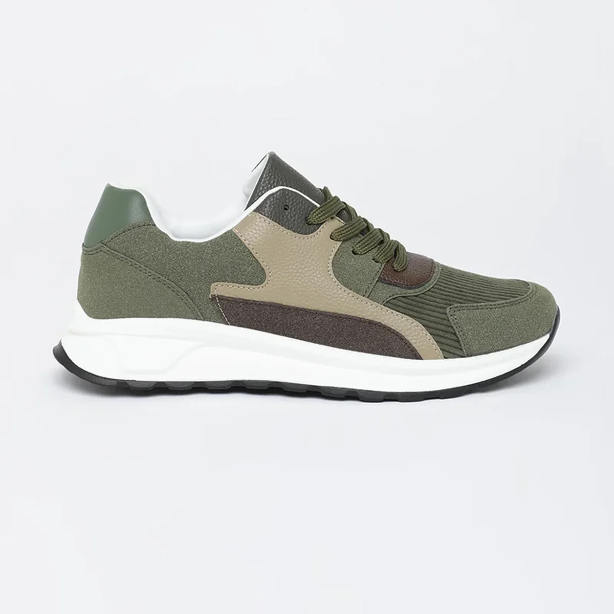 Green Textured Sneakers
