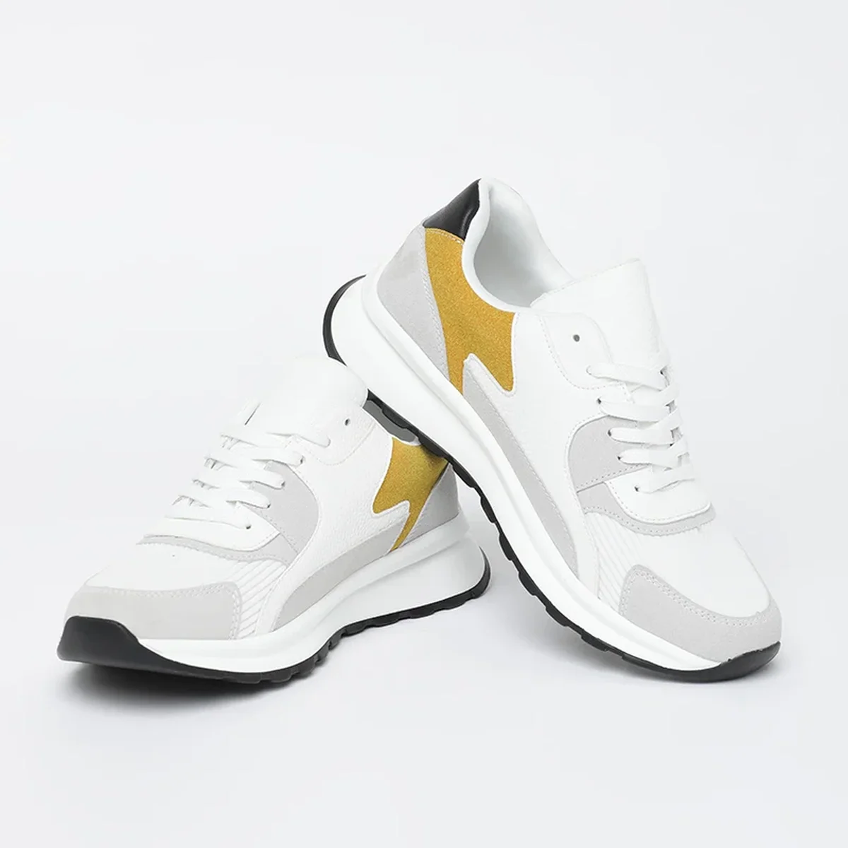 White Textured Sneakers thumbnail 1