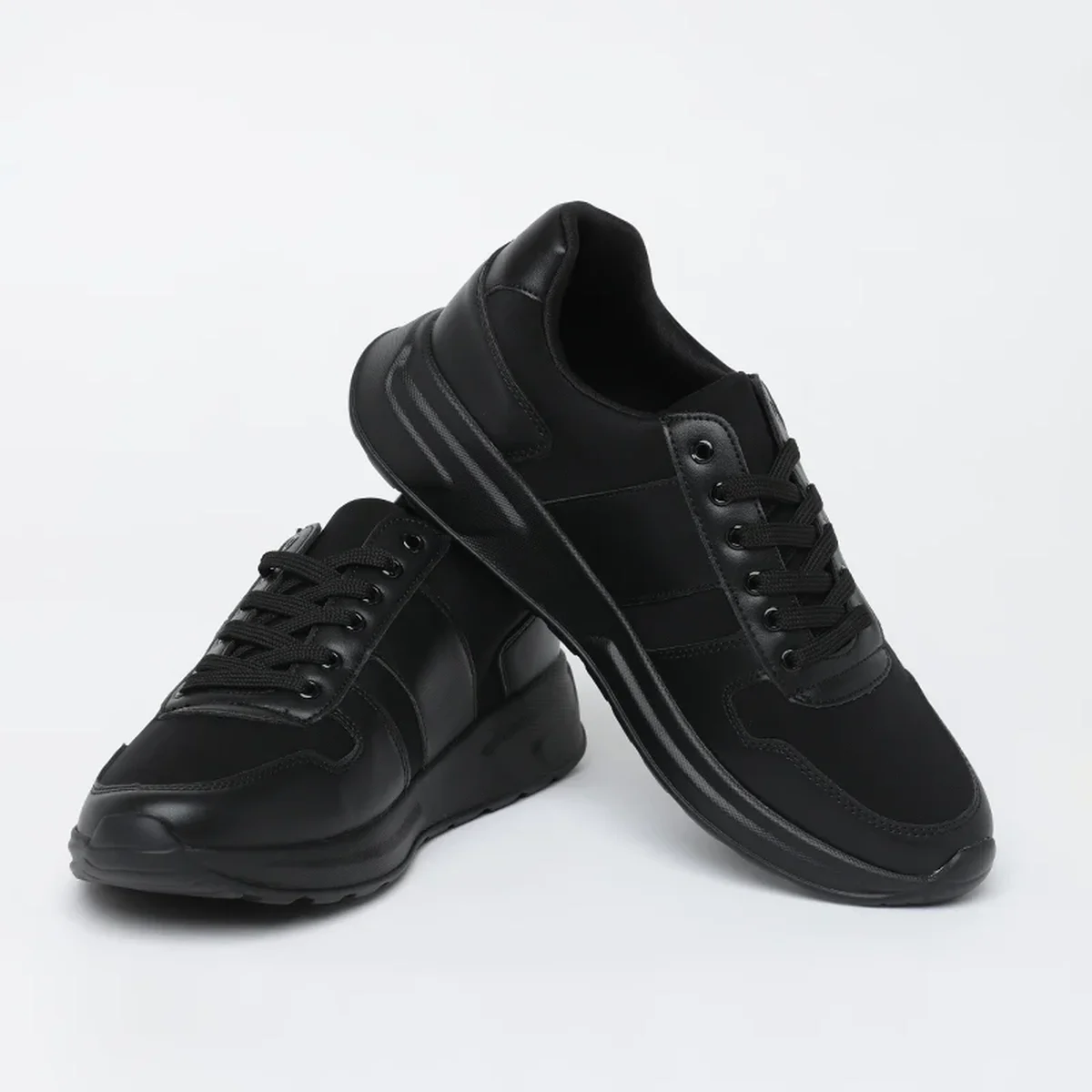 Black Solid Sneakers thumbnail 1